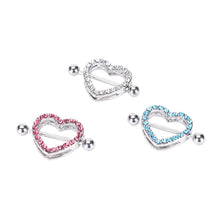 Nipple Ring Heart Gem Dangle Chain Nipple Shield Ring Body Jewelry Nipple Shield Rings Jewelry Helix Piercing Barbell J4U66