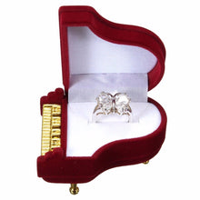 Piano Ring Box Earring Pendant Necklace Jewelry Treasure Gift Case Wedding J4U66
