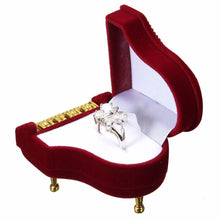 Piano Ring Box Earring Pendant Necklace Jewelry Treasure Gift Case Wedding J4U66