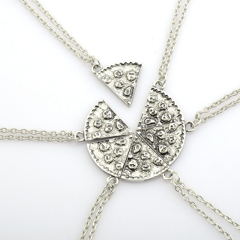 Pizza Pendant Necklaces Friendship Necklace Best Friends Forever Creative Keepsake Memorial Day For Friends J4U66