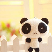 Plush Cute Panda Cartoon Keychain Bag Pendant Key Ring Kawaii Gift Present J4U66