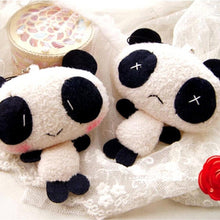 Plush Cute Panda Cartoon Keychain Bag Pendant Key Ring Kawaii Gift Present J4U66