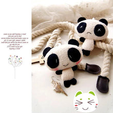 Plush Cute Panda Cartoon Keychain Bag Pendant Key Ring Kawaii Gift Present J4U66