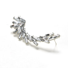 Right Ear Clip Rhinestone Earcuff Jewelry Meniscus Silver Plated Clip On Earrings Ear Cuffs For Women & Girls J4U66