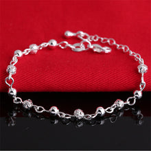Silver Jewelry Carter Bracelet Plated Silver Screw Bracelet Women Fine Jewelry Gifts Flower Beads Bracelets Bangles J4U66