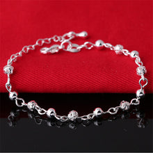 Silver Jewelry Carter Bracelet Plated Silver Screw Bracelet Women Fine Jewelry Gifts Flower Beads Bracelets Bangles J4U66