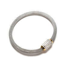 Stardust Mesh Bracelets With Crystal Stones Filled Magnetic Clasp Charm Bracelets Bangles For Women J4U66