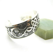 Tibetan Silver Vintage Women Cuff Bangle Chinese Knot Pattern Bracelets Jewelry J4U66