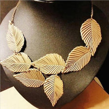 Trendy Women Bohemia Leaves Leaf Multilayer Pendant Chain Bib Choker Necklace Jewelry J4U66