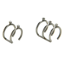 U Shape Silver Ear Cuff Wrap Stud 2/3 Row Helix Cartilage Earrings Clip on Piercing J4U66