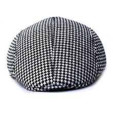 Plaid Flat Hats Beret for Men Women Warm Caps Beret Hat J4U66