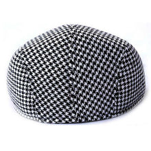Plaid Flat Hats Beret for Men Women Warm Caps Beret Hat J4U66