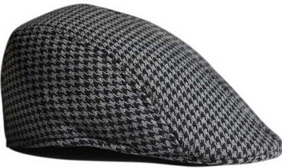 Plaid Flat Hats Beret for Men Women Warm Caps Beret Hat J4U66