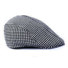 Plaid Flat Hats Beret for Men Women Warm Caps Beret Hat J4U66