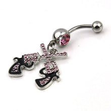 Western Cowgirl Revolver Pistol Gun Dangle Belly Button Navel Ring Body Jewelry J4U66
