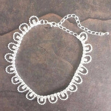 Women Double Arc Wave Chian Rhinestone Anklet Bracelet Anklet Wedding Jewelry J4U66