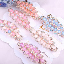Women Girls Crystal Rhinestone Flower Barrette Hair Clip Clamp Hairpin J4U66