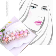 Women Girls Crystal Rhinestone Flower Barrette Hair Clip Clamp Hairpin J4U66