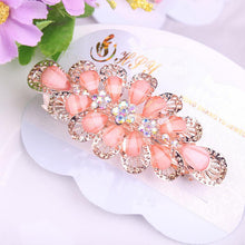 Women Girls Crystal Rhinestone Flower Barrette Hair Clip Clamp Hairpin J4U66