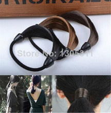 Women Straight/Braid Wig Elastic Hair Band Rope Scrunchie invisible hairpiece Ponytail Hairband Girl Hairpieces J4U66