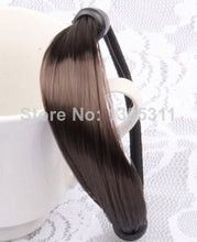 Women Straight/Braid Wig Elastic Hair Band Rope Scrunchie invisible hairpiece Ponytail Hairband Girl Hairpieces J4U66