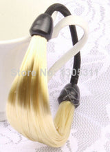Women Straight/Braid Wig Elastic Hair Band Rope Scrunchie invisible hairpiece Ponytail Hairband Girl Hairpieces J4U66