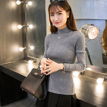 Women weater Women Cashmere Pullovers Long Sleeve half turtleneck sweater Cashmere Sweater Slim Knitwear Jumper J4U66