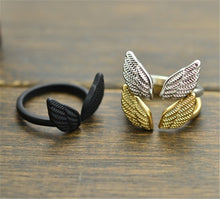 Womens Ladies Stylish Angel Wing Shape Cuff Opening Ring J4U66