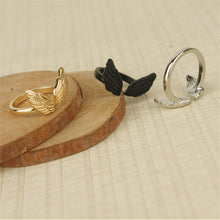 Womens Ladies Stylish Angel Wing Shape Cuff Opening Ring J4U66