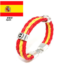 World Cup National Flags Sports 3 Strands Rope Braided Surfer Leather Bracelets Women Men Cuff Bangle Wristband Jewelry J4U66