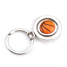 3 Styles 3D Sports Rotating Basketball Football Golf Keychain Keyring Key Fob Ball Key Ring Style Gifts  J4U66