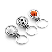 3 Styles 3D Sports Rotating Basketball Football Golf Keychain Keyring Key Fob Ball Key Ring Style Gifts  J4U66