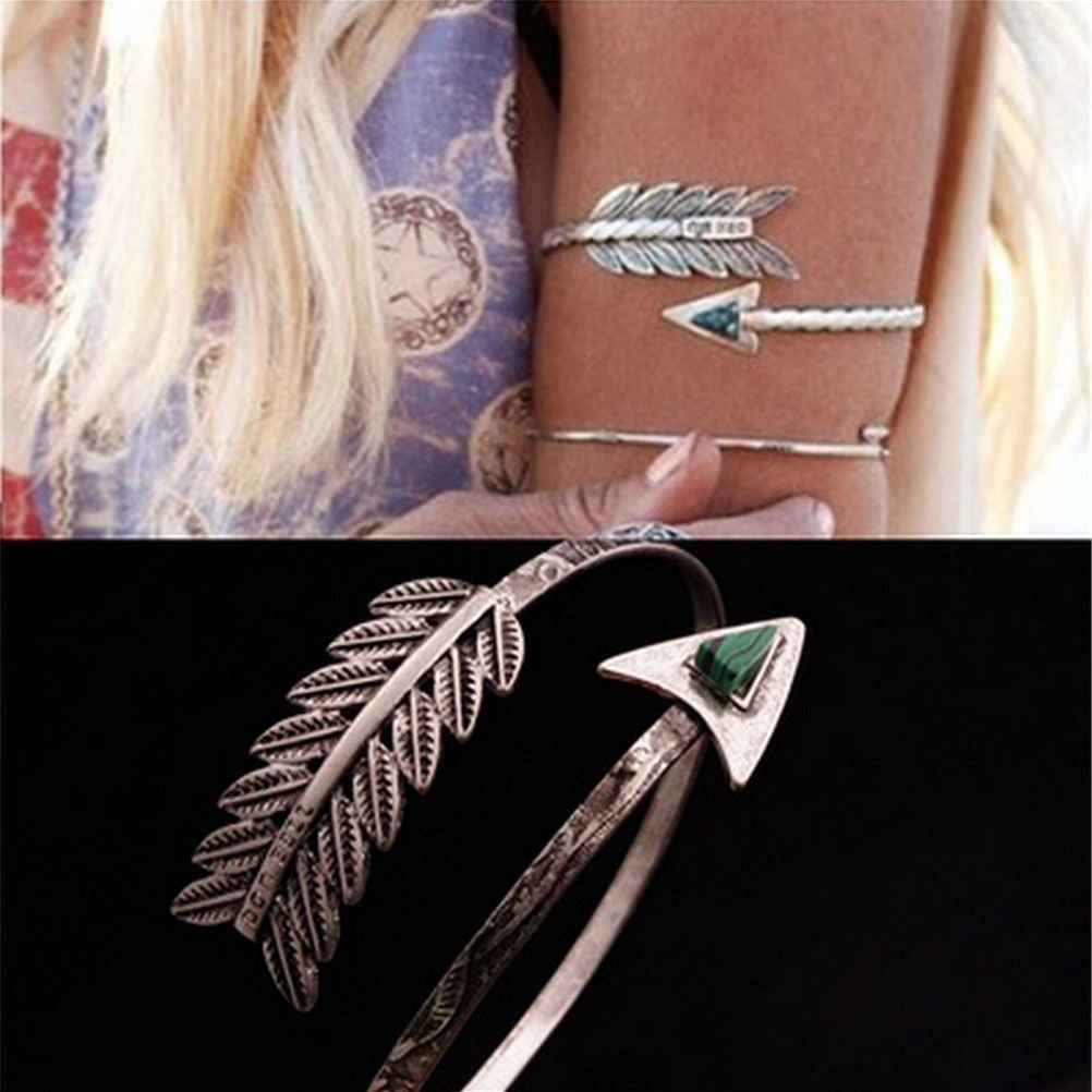 s Adjustable Bohemian Ethnic Upper Arm Bracelet Arm Cuff Vintage Arrow Open Bangle Armlet Arm Cuff  J4U66