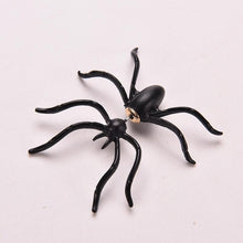 s Exaggeration Halloween Black Spider Charm Ear Stud Earrings For Women statement Jewelry Punk Style  J4U66
