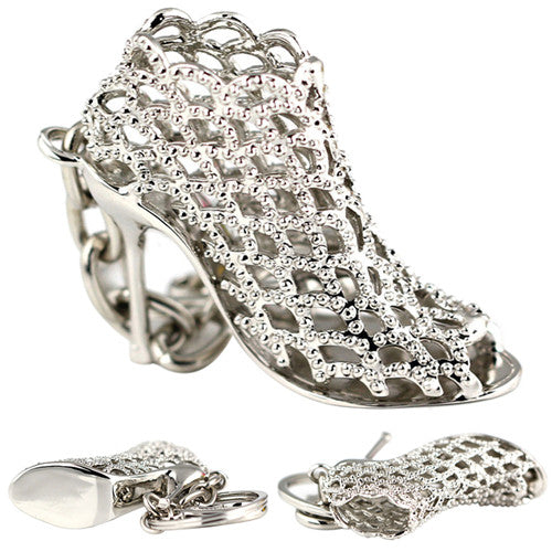 s Rhinestone alloy key rings women charms keychains High heel shoes keychains Gifts For women  J4U66