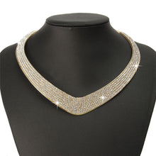 s Women Jewelry Chic Chain Pendant Crystal Choker Chunky Statement Bib Necklace J4U66