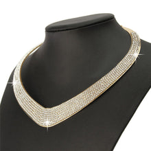 s Women Jewelry Chic Chain Pendant Crystal Choker Chunky Statement Bib Necklace J4U66