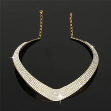 s Women Jewelry Chic Chain Pendant Crystal Choker Chunky Statement Bib Necklace J4U66