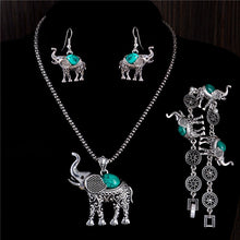 Bohemian Style Women Beautiful Elephant Jewelry Set Include Necklace Earrings Bracelet J4U66