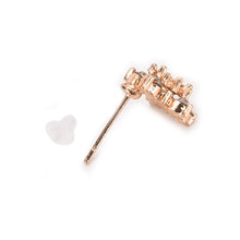 vintage Snowflake stud earings for women jewelry Silver Plated crystal statement earings for wedding J4U66
