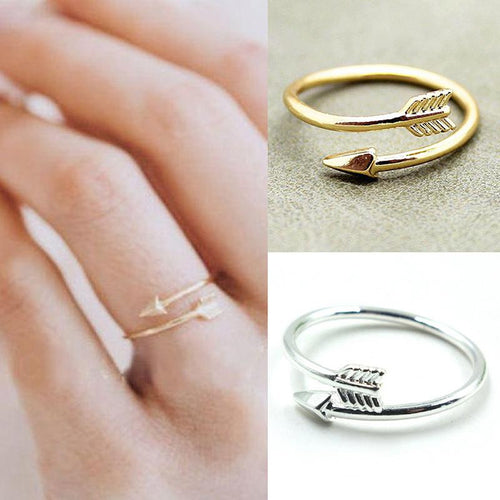 Alloy Bijoux Femme One Direction Tiny Arrow Wrap Rings Pink Gold Plated Knuckle Ring Women Men Jewelry Wedding Gift J4U66