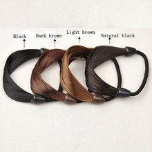 2pcs Lady Women Braid/Straight Wig Elastic Headband Hair Band Rope Scrunchie Hairband Ponytail  J4U66