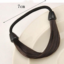 2pcs Lady Women Braid/Straight Wig Elastic Headband Hair Band Rope Scrunchie Hairband Ponytail  J4U66