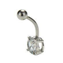 8MM Clear Surgical Body Piercing Jewelry Steel Navel Belly Button Bar Ring J4U66