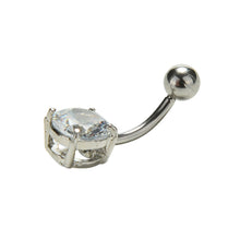 8MM Clear Surgical Body Piercing Jewelry Steel Navel Belly Button Bar Ring J4U66
