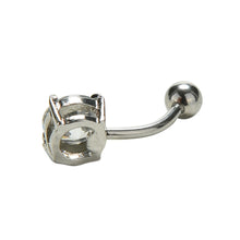 8MM Clear Surgical Body Piercing Jewelry Steel Navel Belly Button Bar Ring J4U66