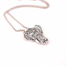 Boho Antique Necklaces Women Charm Vintage Pendants Ethnic Turquoise Elephant Choker Necklace Chain  J4U66