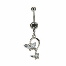 Butterfly Dangle Pendant Ball Button Barbell Bar Belly Navel Ring Body Piercing Jewelry J4U66