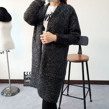 Style Long Sleeve Loose Thick Knitted Cardigan Women Sweater Long Cardigan Sweaters Long Coat J4U66