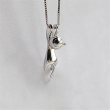 Sweet Kitty Pendant animal collares Necklace Silver Plated Necklace Tiny Cat Pendants Odd Fancy Jewelry Necklace J4U66